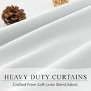 White Complete Blackout 90 Inch Curtains Boho Rustic Closet Kids Curtains 2 Panel Set Linen Cotton Large Window Energy Saving Weather Thermal Curtain Farmhouse Kitchen Boho Drapes 90 Long Floor Length by CozyNest Decor