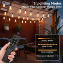 100 FT Outdoor String Lights for Outside, IP65 Waterproof ST38 LED Shatterproof Bulbs, Dimmable & Timable, 3 Light Modes, Hanging Patio Edison Lights for Porch Backyard Cafe Bistro by CozyNest Decor