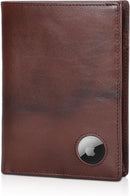 Polare Luxury RFID Blocking Leather Passport Holder Travel Wallet For Men and Women (Coffee with AirTag Slot) by TinyTreasures Baby Boutique