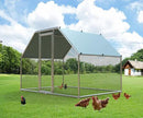 1.26’’ Large Metal Chicken Coop Walk in, Chicken Pen for Chickens, Outdoor Chicken Runs Coops Dog Kennel, Flat Roofed Chicken Runs for Yard with Anti-Ultraviolet Cover (9.2’L x6.2’W x6.4’H) by GreenHaven Gardens