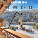 FEED GARDEN 2 Pack 14 Inch Deck Hook,Solid Steel Deck Hangers for Bird Feeders,Lanterns, Flower Basket and Suet Baskets with Clamp,Black by GreenHaven Gardens