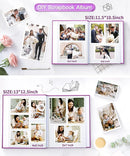 Popotop Photo Album Self Adhesive Scrapbook Album for 4x6 5x7 8x10 Pictures DIY Photo Book as Scrapbooking Supplies Kits, Birthday Gifts for Women Mom Wedding Baby Family Travel by TinyTreasures Baby Boutique