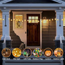 Suchtale 4 Pack 1.3 FT String Light Poles, Suspension Outdoor Fence Post Lights with Clip and Bracket, Outside String Lights Hanging, Wall Mounting Stand for Patio Garden Backyard Wedding Party, Black by GreenHaven Gardens