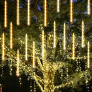 TW SHINE Christmas Meteor Shower Lights Outdoor, 288 LED 12" 8 Tubes Waterproof Christmas Lights Outdoor Plug in, Snow Falling Rain Icicle Xmas Lights Decorations, Warm White by GreenHaven Gardens