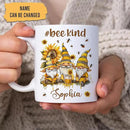 Hyturtle Personalized Bee Gnomes Mug - Bee Keeper Gifts For Women - Honeybee Gifts For Gnomes Lover - Animals Present For Lover - Teacher Appreciation Present - Custom Coffee Cup Ceramic Mug 11 15 Oz by CozyNest Decor