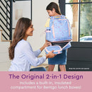 Bentgo Kids 2-in-1 Backpack & Insulated Lunch Bag - Durable 16” Backpack & Lunch Container in Unique Prints for School & Travel - Water Resistant, Padded & Large Compartments (Lavender Galaxy) by TinyTreasures Baby Boutique