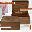 Custom Baby Memory Box for Kids- 1st Birthday Keepsake Gifts for Babies, Engraved First Birthday Memory Time Capsule Box with Hinged Lid, Unique Shower Baby Gift, Memento Chest Memorabilia, 8x6x4 in by TinyTreasures Baby Boutique