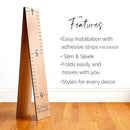 Wooden Growth Chart – Kids Height Chart, Wall Measurement for Kids, Height Chart for Wall, Growth Ruler for Children – Our Growing Family, Natural (63"x6.7") by TinyTreasures Baby Boutique