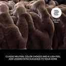 Mon Chateau Premium Reversible Luxury Faux Fur Throw for Couch, Sofa, or Bed - Plush Cozy Soft Blanket for Sleeping or Home Décor, 60" x 70" (Brown) by CozyNest Decor