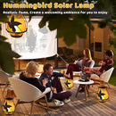 Solar Lanterns, Hanging Outdoor Lantern with Hummingbird LED Flickering Flameless Candles, Solar Lanterns Outdoor Waterproof for Table Party Decorative Yard Pathway (Hummingbird) by GreenHaven Gardens