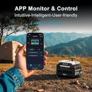 IEE 2048Wh/2400W Solar power station With 2*200W Solar Panel,P2400 Solar Generator,1800W Super Fast Charging, LiFePO4 (LFP) Battery,APP Control Emergency Power Station for Home, Camping,Power Outages by TinyTreasures Baby Boutique