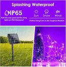Purple Halloween Solar String Lights Outdoor, 2-Pack 80FT 200LED Solar Twinkle Light Waterproof, Copper Wire 8 Modes Purple Fairy Lights for Garden, Fence, Tree Decor, Halloween Decoration Outdoor by GreenHaven Gardens