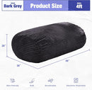 Hobestluk 4FT Bean Bag Chairs Adult Bean Bag with Portable Handle Comfy Large Bean Bag Chair with Removable Cover for Living Room Bedroom or Reading Nook (Stripe Dark Grey, 4FT) by TinyTreasures Baby Boutique
