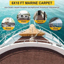 Marine 6 FT x 18 FT Brown Indoor/Outdoor Rug 0.2" Thick - Boat Carpet with Water-Proof TPE Backing, Non-Slide for Home, Patio, Porch, Deck by CozyNest Decor