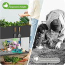 51 × 26 × 32 Inches Raised Garden Bed with Legs/Storage Shelf, Mobile Planter Box for Outdoor Plants, Elevated Garden Bed for Backyard, Balcony, Black by GreenHaven Gardens