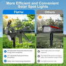 Solar Spot Lights Outdoor Waterproof IP67, 6 Pack - 50 LED Adjustable Solar Powered Landscape Spotlight with 3 Lighting Modes, Stake Light for Outside Yard Lawn Pathway Tree (Cool White) by GreenHaven Gardens