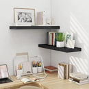 Fun Memories Floating Shelves for Wall, 32 Inch Long Floating Shelves Set of 2, 32 x 10 Wooden Shelves for Wall, Large Storage Shelves, Hanging Shelves for Bathroom Kitchen Bedroom, Black by CozyNest Decor