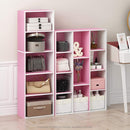 Furinno 5-Tier Reversible Color Open Shelf Bookcase , White/Pink 11055WH/PI by TinyTreasures Baby Boutique