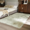 AMTOVO Faux Fur Sheepskin Rug for Living Room, 4 x 6 ft Light Grey Fluffy Area Rug for Bedroom, Playroom, Luxury Room Decor, Rectangle by CozyNest Decor