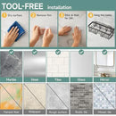 Veken Rustproof & Waterproof Shower Caddy 6-Pack, No Drilling Adhesive Shelves Rack with Soap Holder, Large Capacity Bathroom Organizers and Storage, Wall-Mounted Kitchen & Home Decor by CozyNest Decor