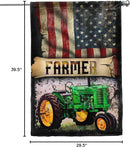 FLAGWIX Farmer Flags, Farmers Decorations - Independence Day, 4th of July Decorations Outdoor Flags, House Flag 30x40 - USA House Garden Flags Premium Polyester, Decorative Outdoor Flags by GreenHaven Gardens