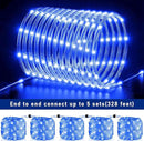 66FT 200 LED Rope Lights for Outside, Christmas String Lights with Waterproof 8 Modes, Flexible and Connectable Plug in Fairy Lights for Outdoor Indoor Bedroom Patio Party Wedding Decorations, Blue by GreenHaven Gardens