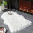 AMTOVO Faux Fur Rug, White Small Area Rug, Fluffy Sheepskin Rug, Fuzzy Ultra Soft 2 x 3 ft Shag Rugs for Bedroom Sofa Throw Cushion Room Decor, Sheepskin by CozyNest Decor