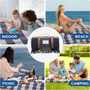 G GOOD GAIN Waterproof Picnic Blankets- Extra Large Outdoor Blanket Foldable, Beach Blanket with PU Handles, Sandproof Picnic Mat for Hiking, Camping, Lawn, Park, Grass.GreySquare by TinyTreasures Baby Boutique