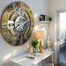 The Gears Clock Real Moving Gear Wall Clock England Line (Gold Antique, 24 inches (60 cm)) by CozyNest Decor