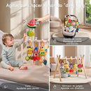 TUMAMA Hanging Toys for Baby Gym, 4 Pack Fruit Crib Stroller Baby Gym Mobile Plush Toys with Teether, Hanging Rattle Toys, Car Seat Toys for Babies 0-6 Months Boy by TinyTreasures Baby Boutique