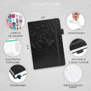 Legend Planner Daily for 3 Months – Undated Monthly Weekly & Daily Planner to Hit Goals. Organizer & Productivity Journal, A5 (Black) by TinyTreasures Baby Boutique