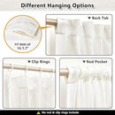 MYSKY HOME 90 Inch Curtains for Sliding Glass Door Windows, Living Room Decoration Cotton Drapes Soft Comfortable Touch Farmhouse Country Patio Treatment Set, 50" Width, Natural, 2 Panels by CozyNest Decor