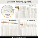 MYSKY HOME Short Curtains for Small Kitchen Windows 45 inches Length, Linen Look Curtain Drapes Cotton Polyester Blend, Soft Fabric Light Filtering Privacy Protect, 50 x 45 inches, Natural, 2 PCs by CozyNest Decor
