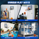 Kids Indoor Basketball Hoop with Scoreboard & Timer,Toddler Adjustable Height Basketball Goal Toy for Outdoor Backyard,Sports Game Play by TinyTreasures Baby Boutique