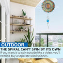 Gazing Ball Spiral Tail Wind Spinner,Decorative Wind Spinner 11inch Tail and 2 inch Glass Orb. Indoor Outdoor Wind Spinner Tail Sun Catcher Garden Decoration-13 inch Height(Blue) by GreenHaven Gardens