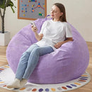Hobestluk 3.5FT Bean Bag Chair Adult Bean Bag Chair Large Bean Bag Chair with Filler Included Teardrop Bean Bag with Removable Cover for Bedroom Living Room - (Large, Purple) by CozyNest Decor