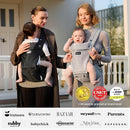 Momcozy Baby Carrier with Hip Seat, 2-in-1 Forward-Facing Carry for Active Babies, Detachable Hands-Free Carrier up to 44lbs, Breathable Infant Carrier Fits Waist Sizes up to 45 Inches, AirMesh Grey by TinyTreasures Baby Boutique