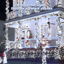 White Net Lights for Bushes - 360 LED Christmas Net Lights Plug in with Remote, 12 x 5ft Extendable 8 Modes Christmas Net Lights Waterproof for Gazebo Lawn Wedding Patio Garden Bush Tree Decoration by GreenHaven Gardens