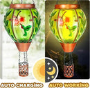 Hummingbird Solar Hot Air Balloon Lantern,Outdoor Decor with Flame Lights Waterproof, Hanging Lights for Garden Yard Lawn Patio, Unique Gifts for Women Mom Grandma Gardener for Mother'Day by GreenHaven Gardens