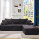 Hobestluk Modular Sectional Sofa Couches 108" L-Shape Couch 3 Seat Modular Sofa Memory Foam Sectional Couches for Living Room, Boneless Couch with Oversized Chaise (Grey, Right Facing) by CozyNest Decor