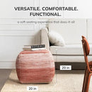 Anji Mountain 20"x20"x20" Handmade & Handcrafted Ottoman Pouf Comfortable Pouf Ottoman Foot Rest & Home Décor Accent for Living Room, Bedroom, Nursery, Kids Room, Patio by CozyNest Decor