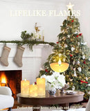 Flameless Candles With Remote, Battery Operated Candles LED Candles with string lights Flickering Candles with Timer, 4‘’ 5‘’ 6‘’ Candle For Seasonal and Festival Celebration’s Candles set of 3 by CozyNest Decor
