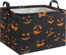 HIYAGON Rectangular Halloween Basket for Boys and Girls Kids Trick or Treat Pumpkin Basket for Halloween Parties Cute Storage Bin Organizer Box Room Decor(Black Pumpkin) by TinyTreasures Baby Boutique