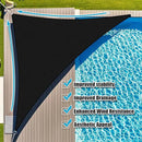 Amagenix Sun Shade Sail 18'X18'X25.5' Curved Edge Outdoor Shade Canopy Black Breathable 95% UV Block Shade Cloth for Patio Garden Backyard (We Make Custom Size) by GreenHaven Gardens