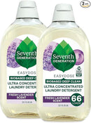 Seventh Generation EasyDose Laundry Detergent Fresh Lavender Scent 2 Pack Ultra Concentrated Washing Detergent 23 oz by CozyNest Decor