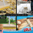 Lola Products Deck Scrub Brush Broom, 9" x 3.5" Wide, Durable Bristles Remove Dirt, Grime, Grout, Leaves, Snow on Patios, Decks, Wet or Dry, 9 Count by CozyNest Decor