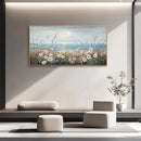 PHAOHUAXM Wall Decor For Living Room Wall Art For Bedroom Office Decorations Blue Ocean Paintings Flowers Watercolour Wall Pictures Canvas Artworks Home Decor Ready To Hang Wood Framed 20x40 In by CozyNest Decor
