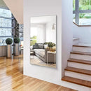 36x60inch Brushed Nickel Bathroom Mirror, Silver Rectangle Mirror with Frame, Large Rectangular Wall Mirrors for Bathroom, Living Roomm, Hair Salon, Big Mirror Hang Horizontal/Vertical by CozyNest Decor