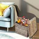 ALASDO Ottoman Storage Ottoman Footrest Stool Small Ottoman with Storage Foldable Ottoman Foot Rest Footstool Bench for Living Room 17x13x13inches Leopard Print by CozyNest Decor