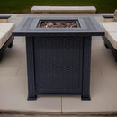 Lausanne Propane Fire Pit Table 28” Outdoor Firepit 50,000 BTU Firepits for Outside with Lava Rocks and Removable Lid Metal Fire Pit Outdoor Fireplace Propane Fire Pits for Outside CSA Certified by GreenHaven Gardens